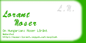 lorant moser business card